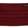 Dolce & Gabbana Elegant Maroon Silk Pleated Face Mask