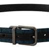 Dolce & Gabbana Elegant Blue Jacquard Designer Belt