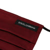 Dolce & Gabbana Elegant Silk Pleated Maroon Face Mask