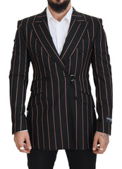 Elegant Slim Fit Double-Breasted Black Blazer