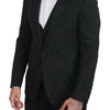 Dolce & Gabbana Elegant Black Martini Suit Jacket & Vest Ensemble