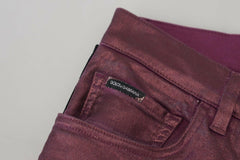 Dolce & Gabbana Elegant Magenta Cotton Trousers