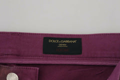 Dolce & Gabbana Elegant Magenta Cotton Trousers