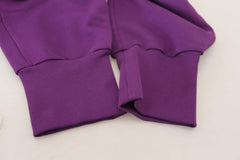 Dolce & Gabbana Elegant Purple Cotton Cargo Sweatpants