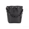 MCM Mini Black Purple Smooth Leather Chain Shoulder Drawstring Bucket Handbag