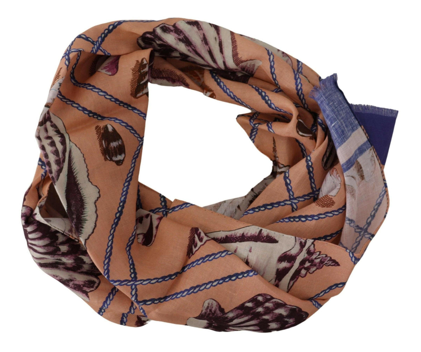 Dolce & Gabbana Multicolor Seashell Linen Scarf for Men