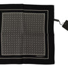 Dolce & Gabbana Elegant Black Silk Geometric Scarf for Men