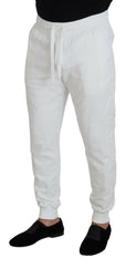 Dolce & Gabbana Elegant White Cotton Sweatpants