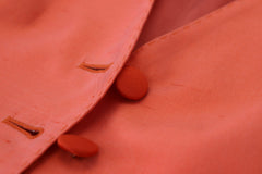 Elegant Orange Silk Waistcoat