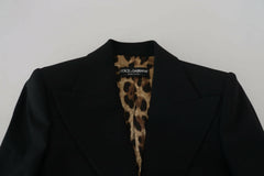 Dolce & Gabbana Elegant Black Stretch Wool Blazer