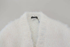 Dolce & Gabbana Elegant White Long Sleeve Cardigan Jacket