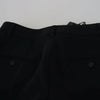 Dolce & Gabbana Elegant Black Wool-Silk Pants