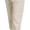 Dolce & Gabbana Chic Beige Cotton Trousers for Elegant Comfort