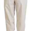 Dolce & Gabbana Chic Beige Cotton Trousers for Elegant Comfort