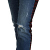 Dolce & Gabbana Elevated Elegance Checkered Back Denim Pants