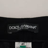 Dolce & Gabbana Elegant Black Wool-Silk Blend Trousers