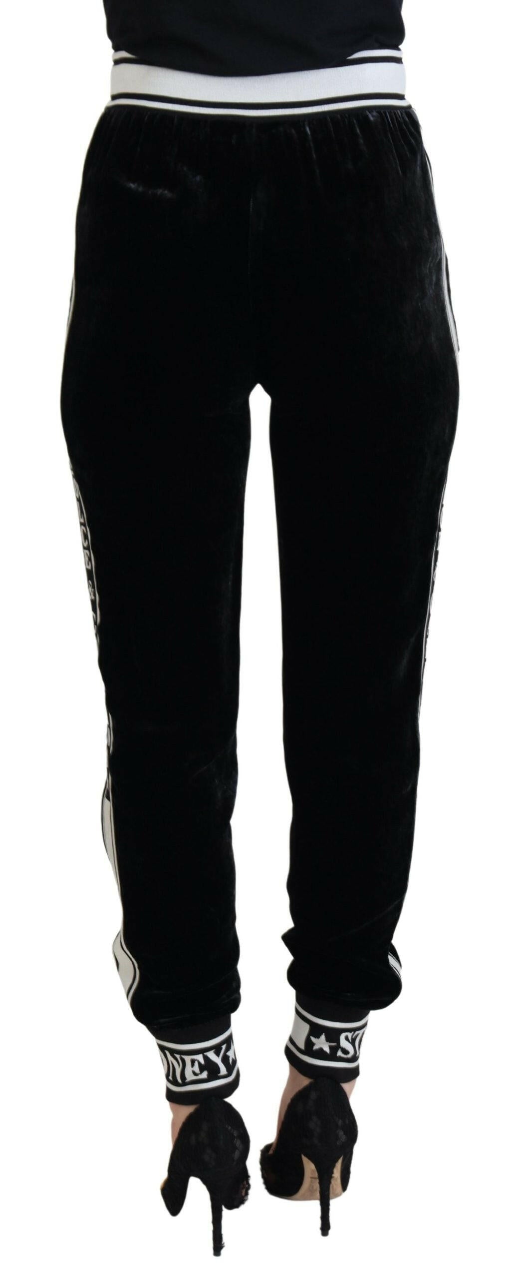 Dolce & Gabbana Elegant Velvet Pants - Timeless Black Luxury