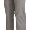 Jeckerson Elegant Gray Cotton Blend Pants