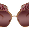 Dolce & Gabbana Chic Rose Sequin Embroidered Sunglasses