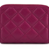 Versace Elegant Purple Quilted Leather Wallet