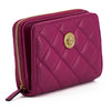 Versace Elegant Purple Quilted Leather Wallet