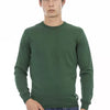 Baldinini Trend Green Cotton Mens Sweater