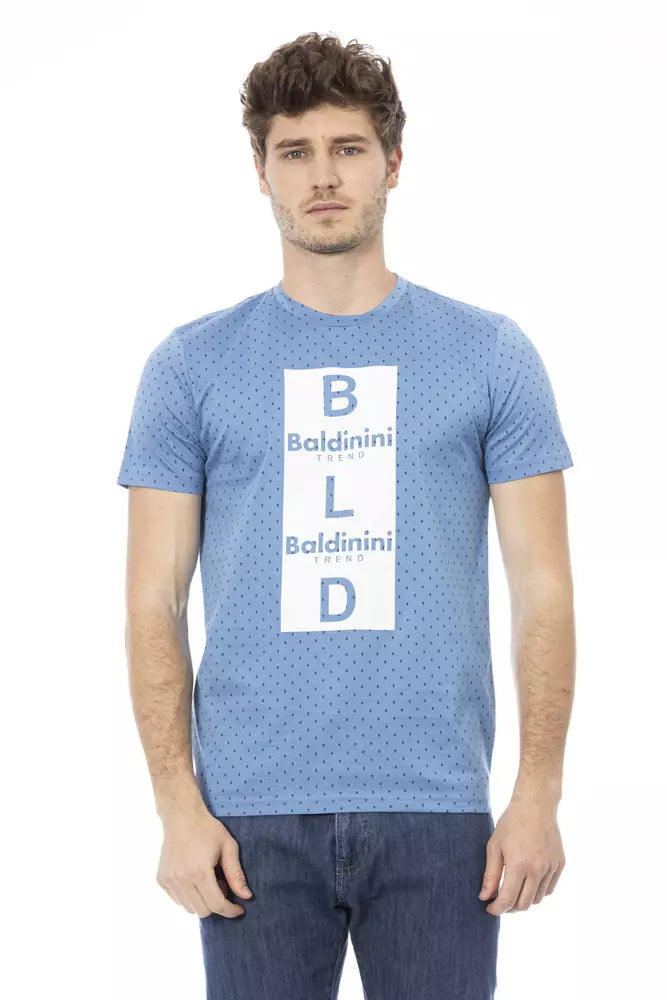 Baldinini Trend "Light Blue Cotton Men T-Shirt"