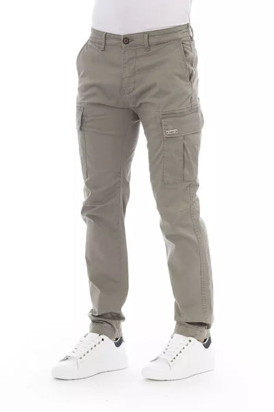 Baldinini Trend Beige Cotton Men Cargo Pants