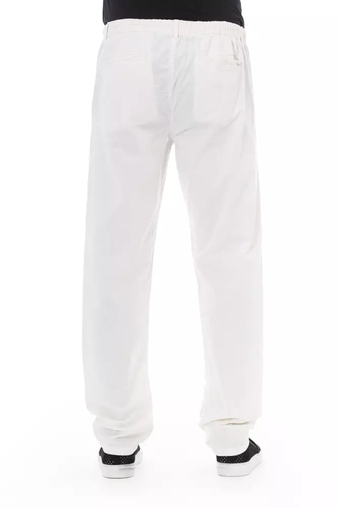 Baldinini Trend White Cotton Men Chino Pants