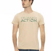 Trussardi Action Beige Cotton Men T-Shirt