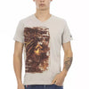 Trussardi Action Beige Cotton Men T-Shirt