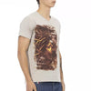 Trussardi Action Beige Cotton Men T-Shirt