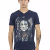 Trussardi Action Blue Cotton Men T-Shirt