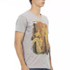 Trussardi Action Gray Cotton Men V-Neck T-Shirt