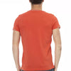 Trussardi Action Orange Cotton Men's V-Neck T-Shirt