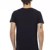 Trussardi Action Black Cotton Men V-Neck T-Shirt