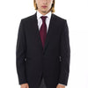 Uominitaliani Black Wool Mens Blazer