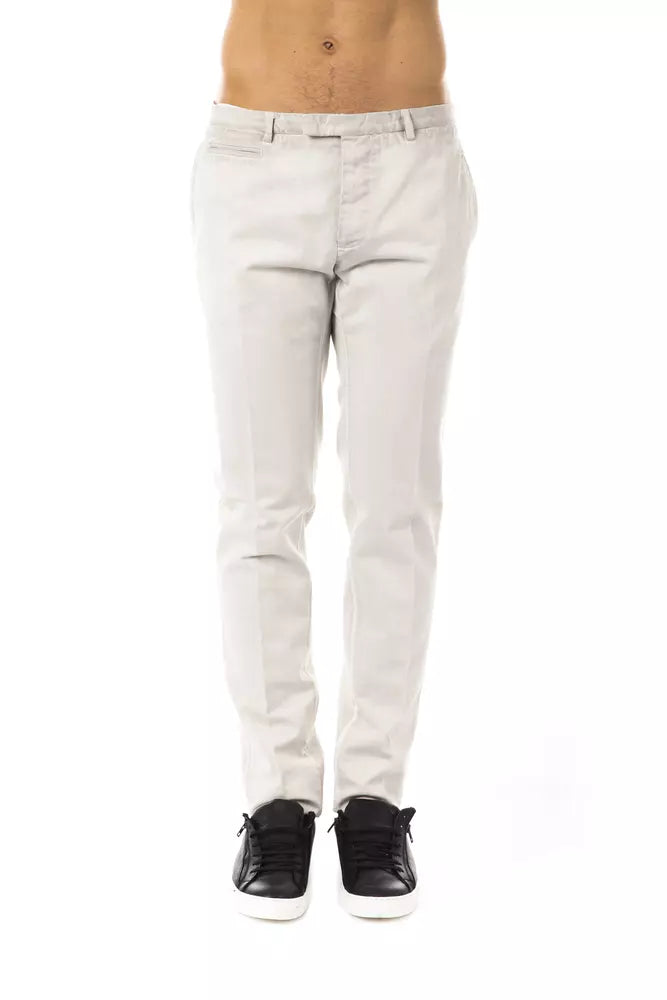 Gray Cotton Men's Casual Pant