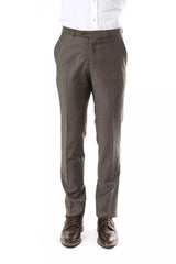 Gray Wool Men Pant