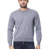 Billionaire Italian Couture Gray Merino Wool Men Sweater