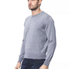 Billionaire Italian Couture Gray Merino Wool Men Sweater