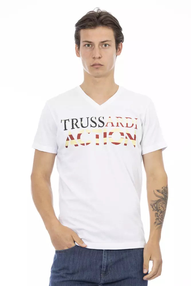 Trussardi Action White Cotton Men's T-Shirt