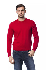 Red Merino Wool Men Sweater