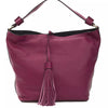 Pompei Donatella Burgundy Leather Women Shoulder Bag