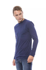 Blue Cotton Men Sweater