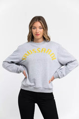 Gray Cotton Women Sweater