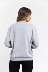 Gray Cotton Women Sweater