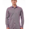 Bagutta Burgundy Cotton Men Shirt