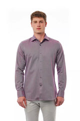 Burgundy Cotton Men Shirt