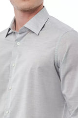 Gray Cotton Men Shirt